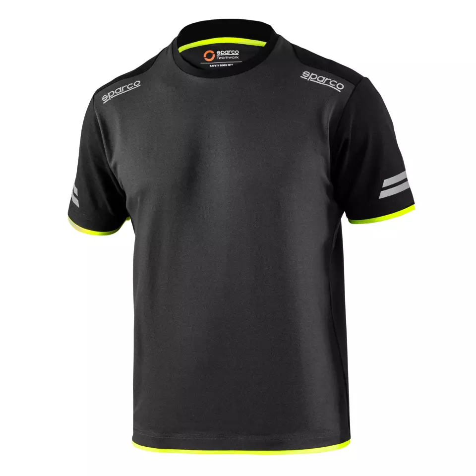 Sparco 02416GSGF, Tucson Tech T-Shirt, Gray/Yellow