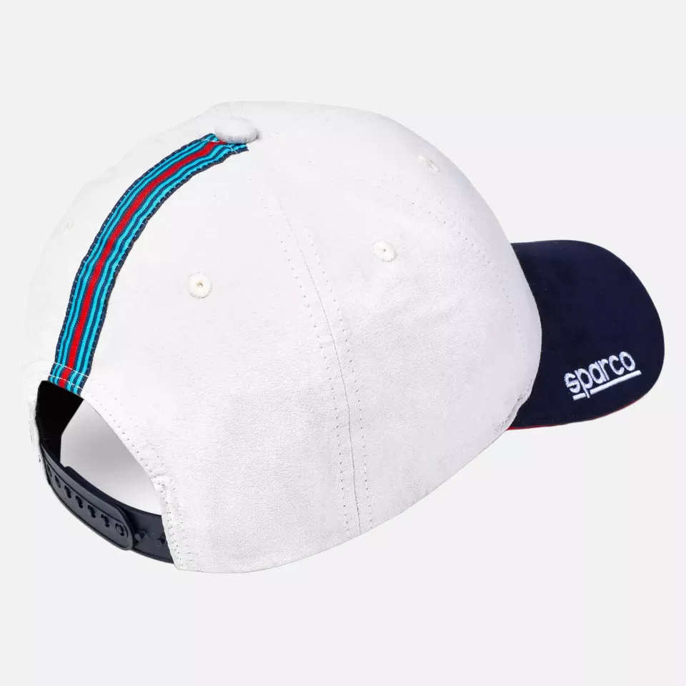 Sparco 01341MRBI, Martini-R Cap Side Logo, White/Blue, image 2, gallery thumbnail