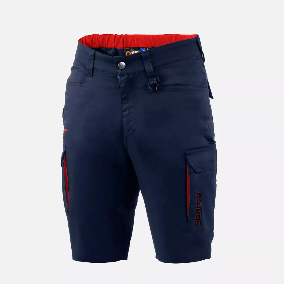 Sparco BTP0002B0-N31, Hawaii Bermuda Shorts, Navy Blue/Red, image 1, gallery thumbnail