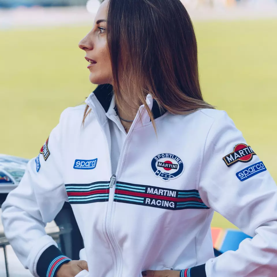 Sparco 013033MR-BI, Martini Racing Damen Sweatjacke, Weiß, image 7, gallery thumbnail