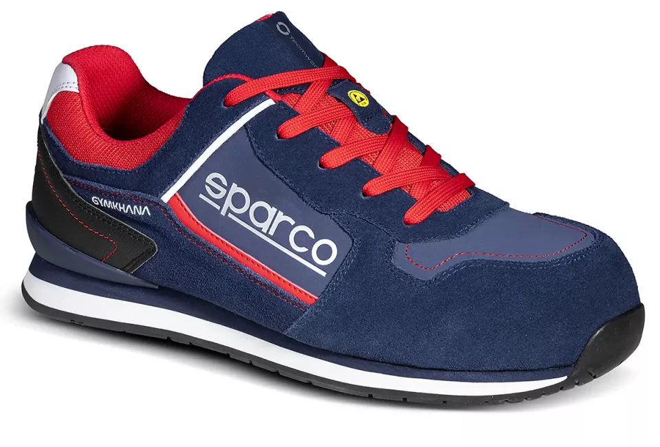 Sparco 07535BMRS, Gymkhana Tacoma Saftey Shoes ESD S3 SRC HRO, Navy Blue/Red, image 1, gallery thumbnail
