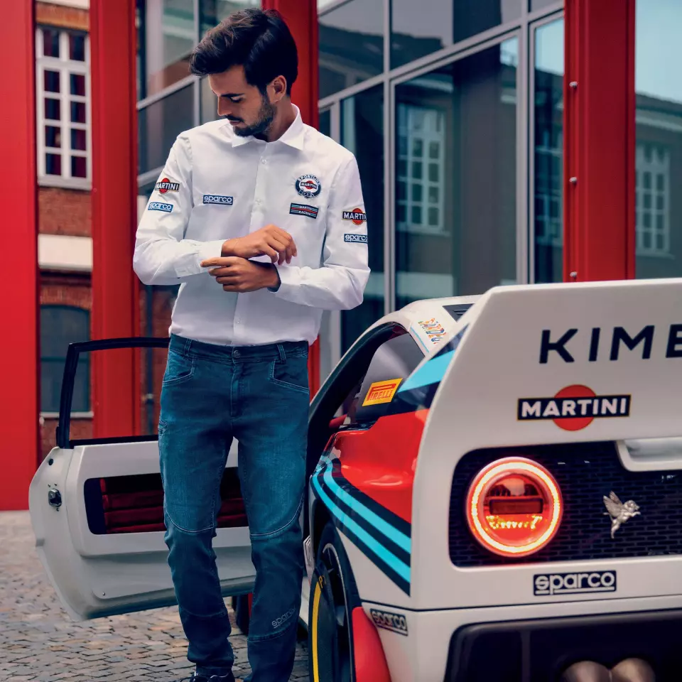 Sparco 01277MR-BI, Martini Racing Shirt Long Sleeves, White, image 2, gallery thumbnail