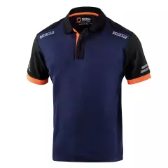 02415BMAF, Sparco Toledo Tech Polo, Navy Blue/Orange