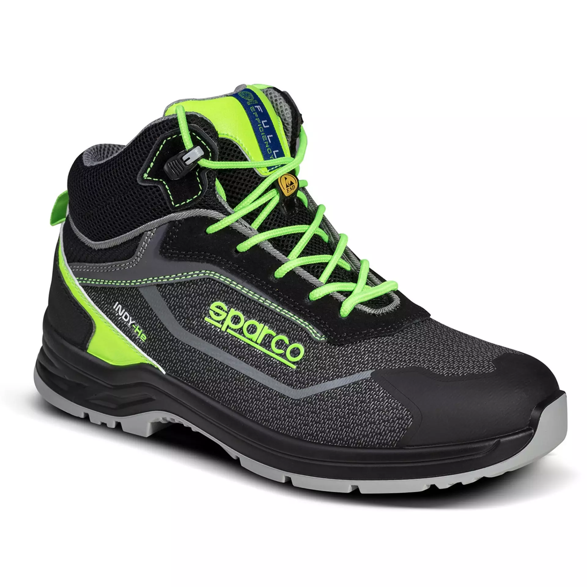 Sparco 07542NRVF, Indy Ranger Skyddsskor ESD S3S SR FO LG, svart/grön, image 1