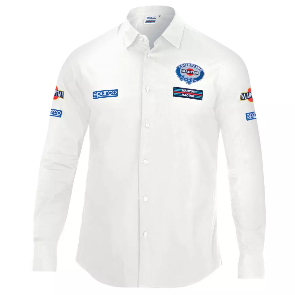 Sparco 01277MR-BI, Martini Racing Shirt Long Sleeves, White, image 1, gallery thumbnail
