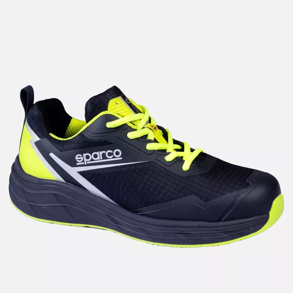 Sparco BTB0013B0-N23, Impulse George Safety Shoes ESD S3S SR FO HRO, Marine Blue/Fluorescent Yellow, image 1, gallery thumbnail