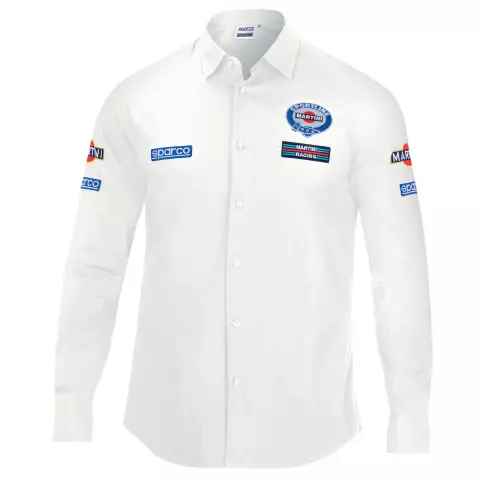 Sparco Martini Racing Shirt Long Sleeves, White