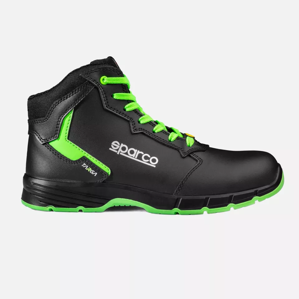 Sparco BTB0012B0-K15, Targa-H Safety Shoes ESD S3S SR FO, Black/Fluorescent Green, image 3, gallery thumbnail
