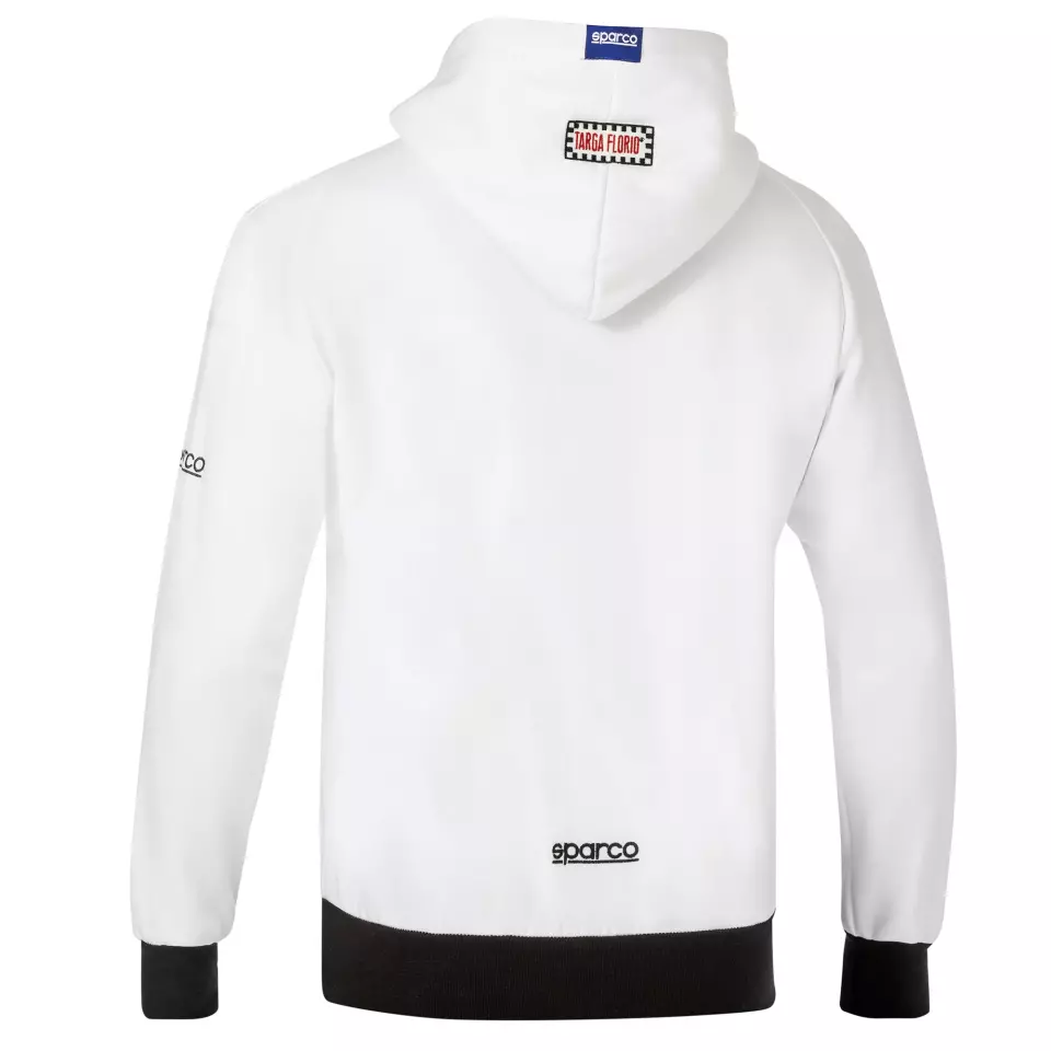 Sparco 013041TF-BI, Targa Florio Hoodie #F1, White, image 2, gallery thumbnail