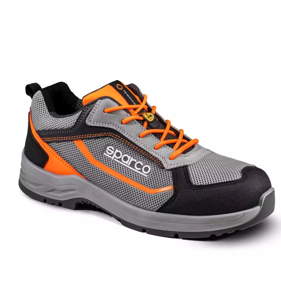 Sparco 07539GRAF, Indy Pato Saftey Shoe, S1P, Gray/Orange, image 4, gallery thumbnail