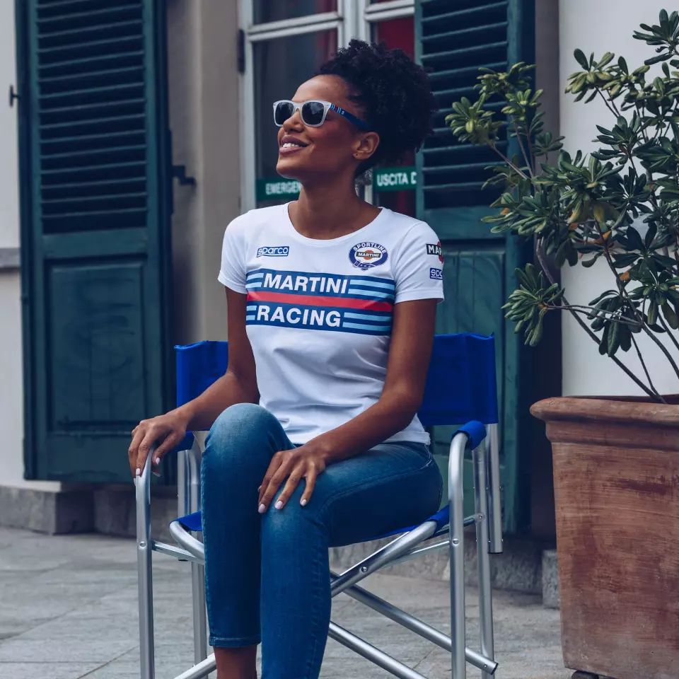 Sparco 01398MR-BI, Martini Racing Women's T-Shirt, White, image 4, gallery thumbnail