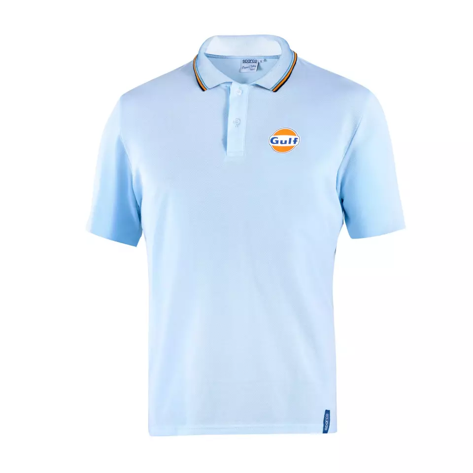 Sparco BML0003S0-C01, Gulf Piqué Poloshirt, Hellblau, image 1, gallery thumbnail