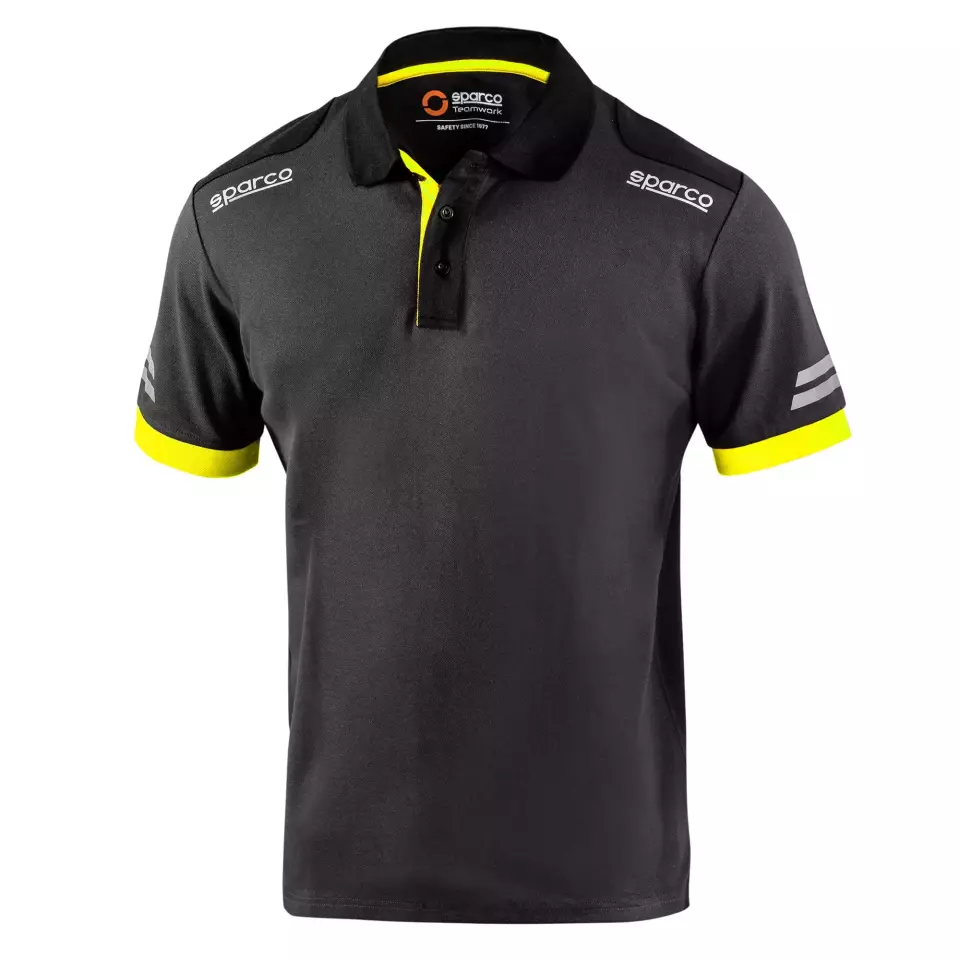Sparco 02415GSGF, Toledo Tech Polo, Gray/Yellow, image 1, gallery thumbnail