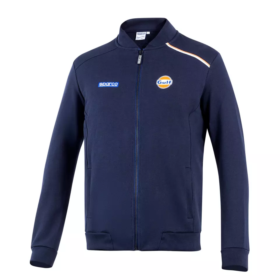 Sparco BMF0011S0-N02, Gulf Sweatshirt Full Zip, Navy Blue, image 1, gallery thumbnail