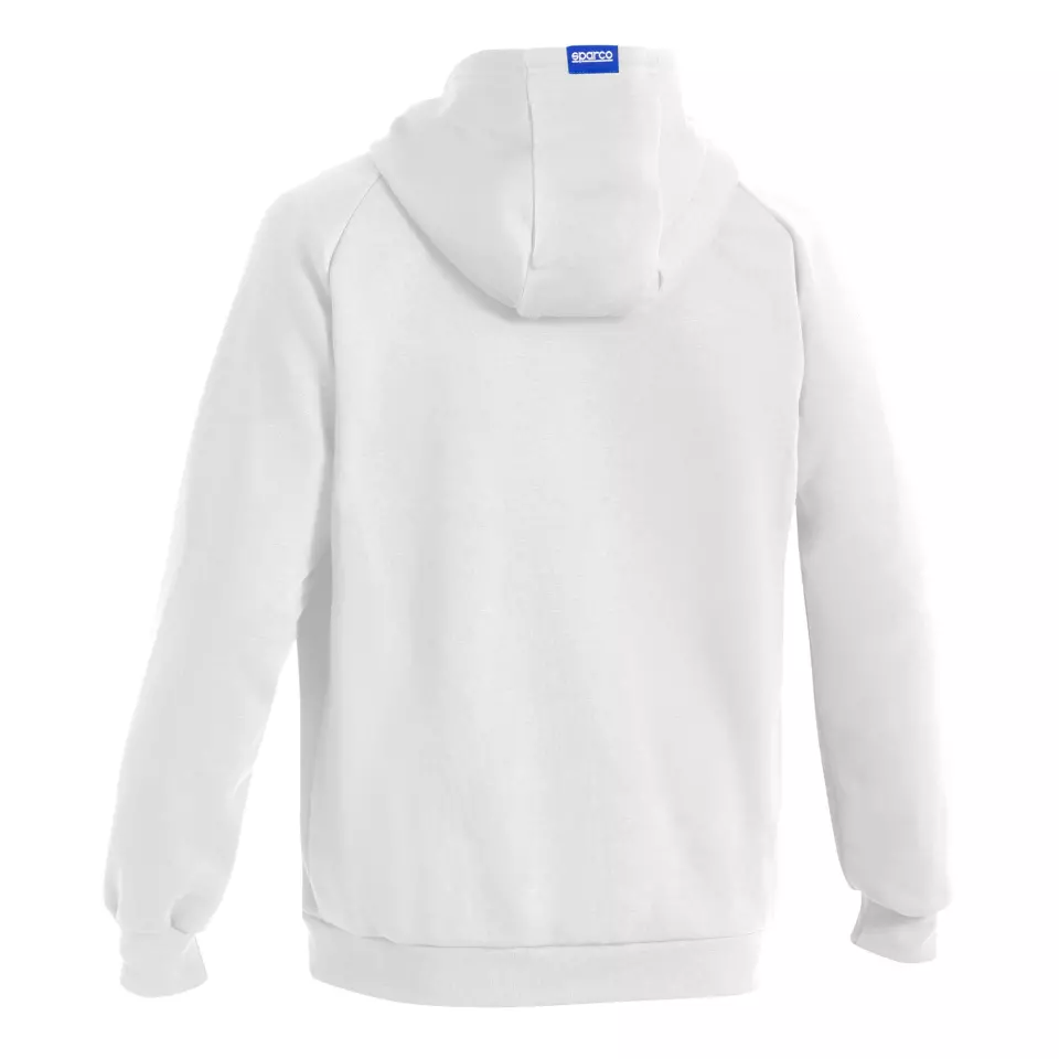 Sparco BMF0010S0-W01, Gulf Hooded Sweatshirt Full Zip, White, image 2, gallery thumbnail