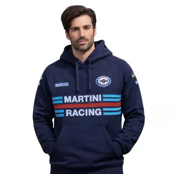 Sparco 01279MR-BM, Martini Racing Hoodie, Navy Blue, image 2
