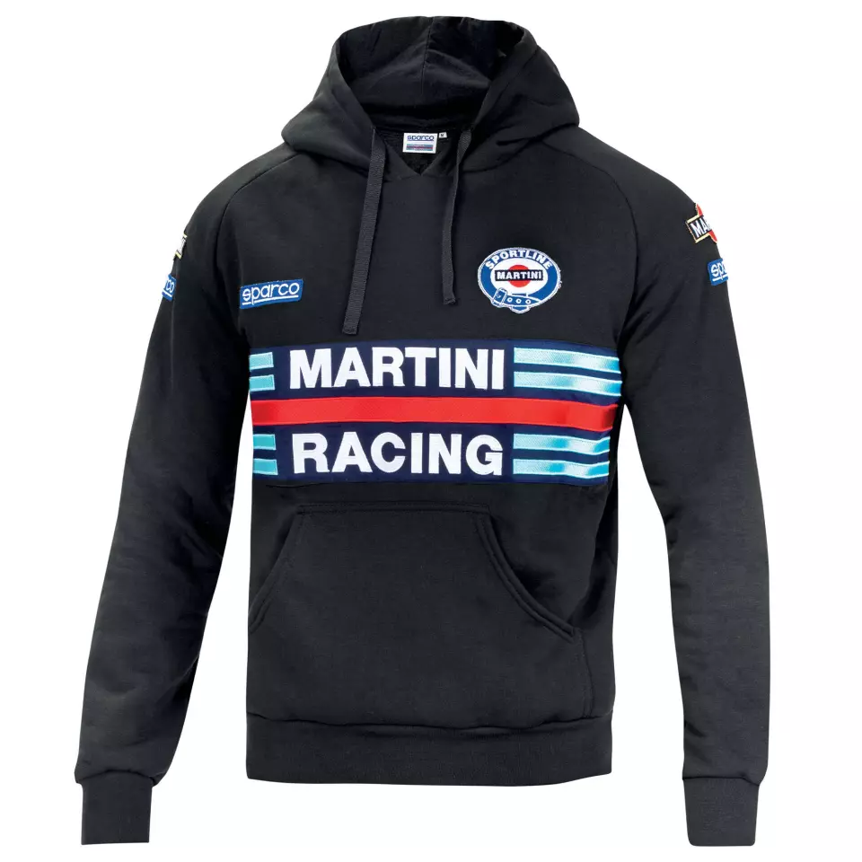 Sparco 01279MR-NR, Martini Racing Hoodie, Black, image 1, gallery thumbnail