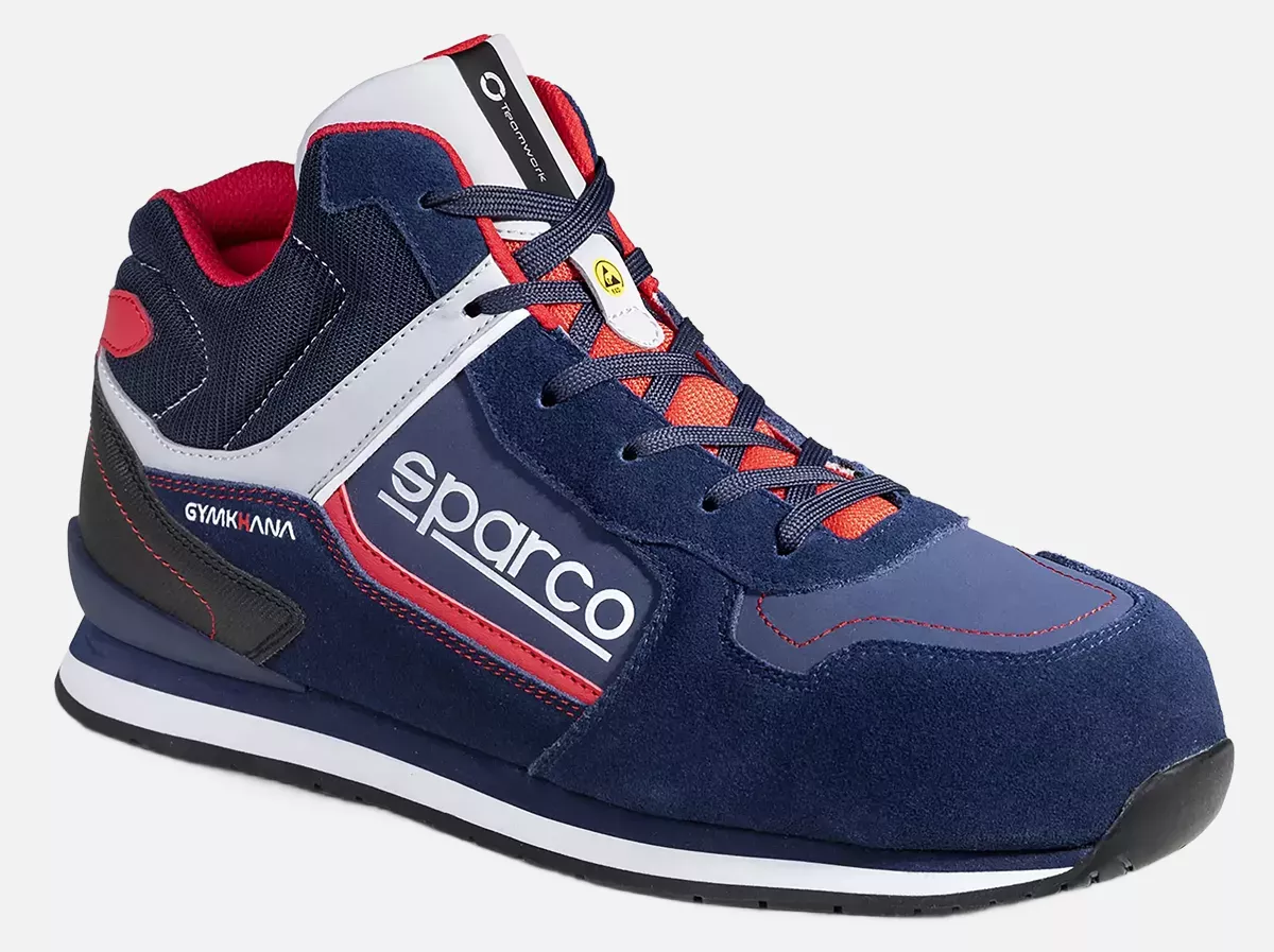 Sparco 07536BMRS, Gymkhana Olympus Saftey Shoes ESD S3 SRC HRO, Navy Blue/Red, image 3