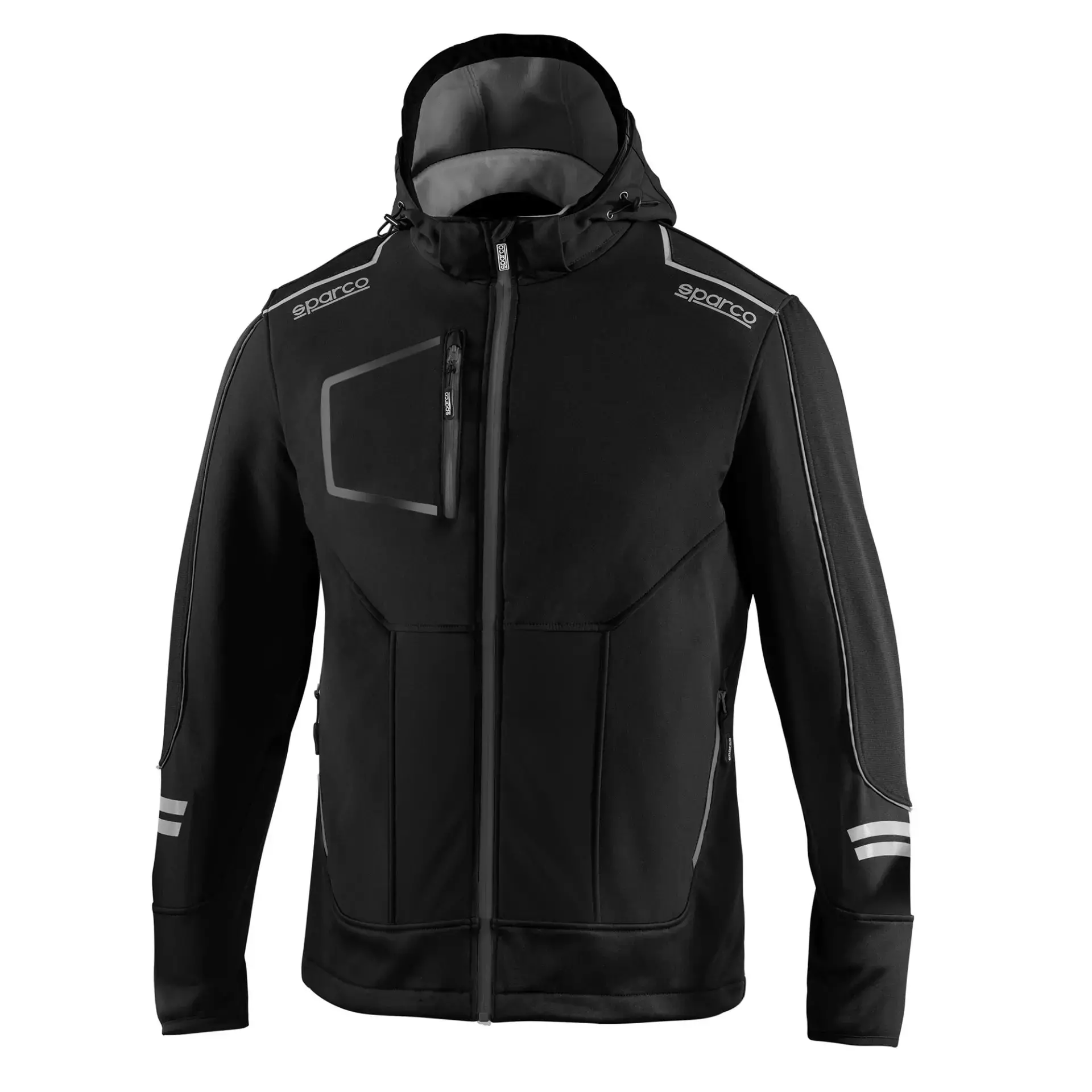 Sparco 02412NRGS, York Tech Softshell Jacket, Black/Gray, image 1