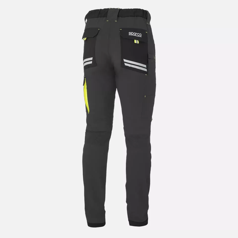 Sparco 02425GSGF, Kansas Tech Leichte Hose, Dunkelgrau/Gelb, image 2, gallery thumbnail