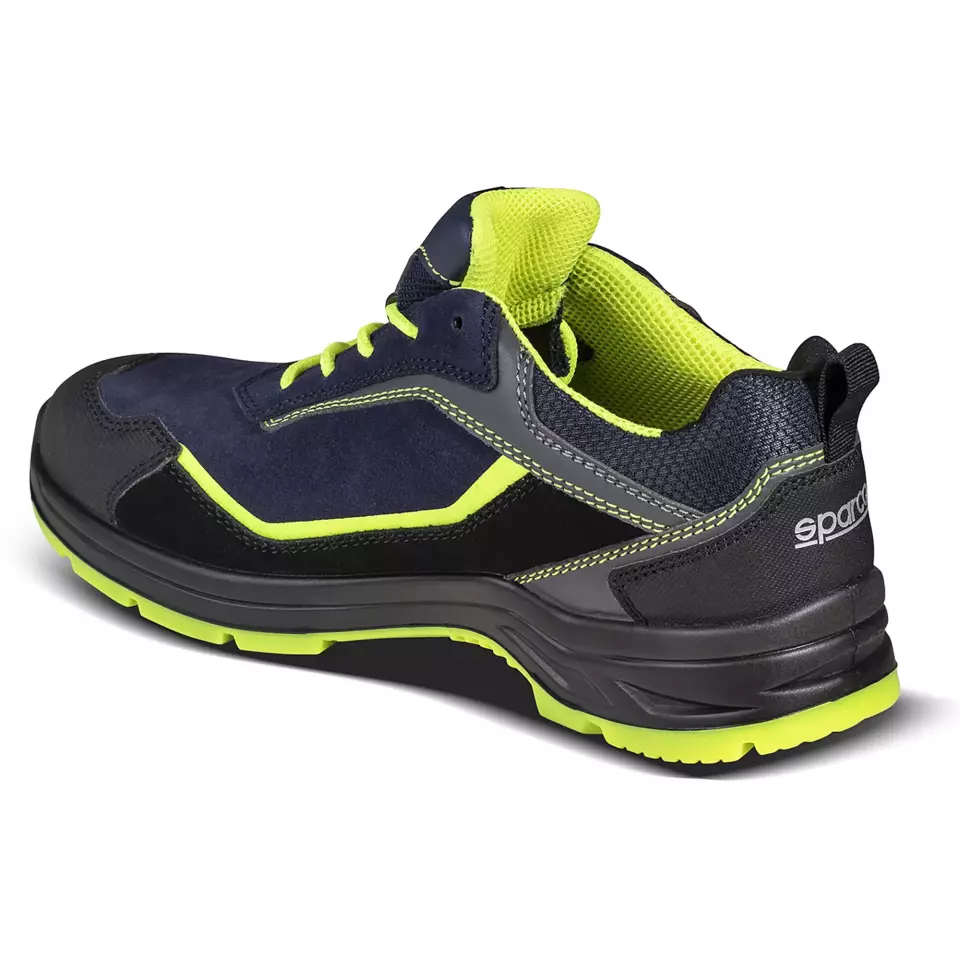 Sparco 07537BMGF, Indy Baltimora Saftey Shoes ESD S3S SR FO LG, Navy Blue/Yellow, image 4, gallery thumbnail