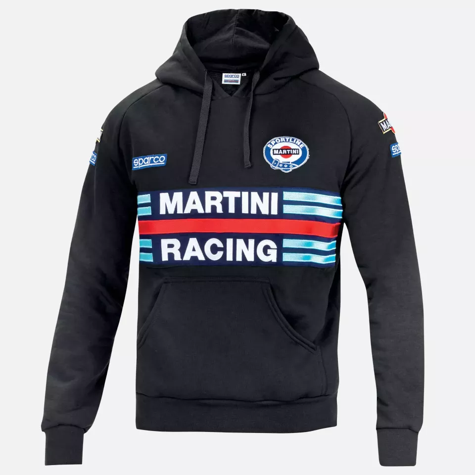 Sparco 01279MR-NR, Martini Racing Hoodie, Black, image 1, gallery thumbnail
