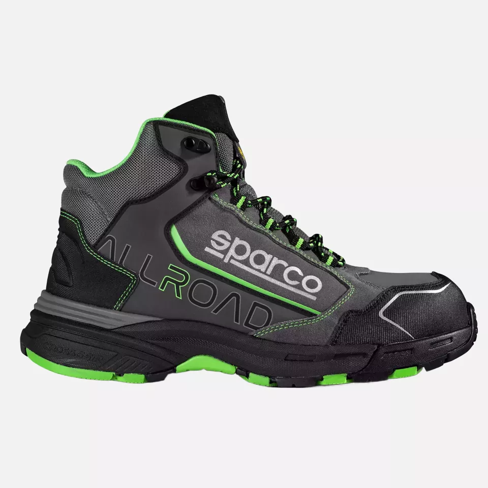 Sparco 07529GSVF, Allroad Leap Sicherheitsschuhe ESD S3S SR FO HRO, Grau/Grün, image 3, gallery thumbnail