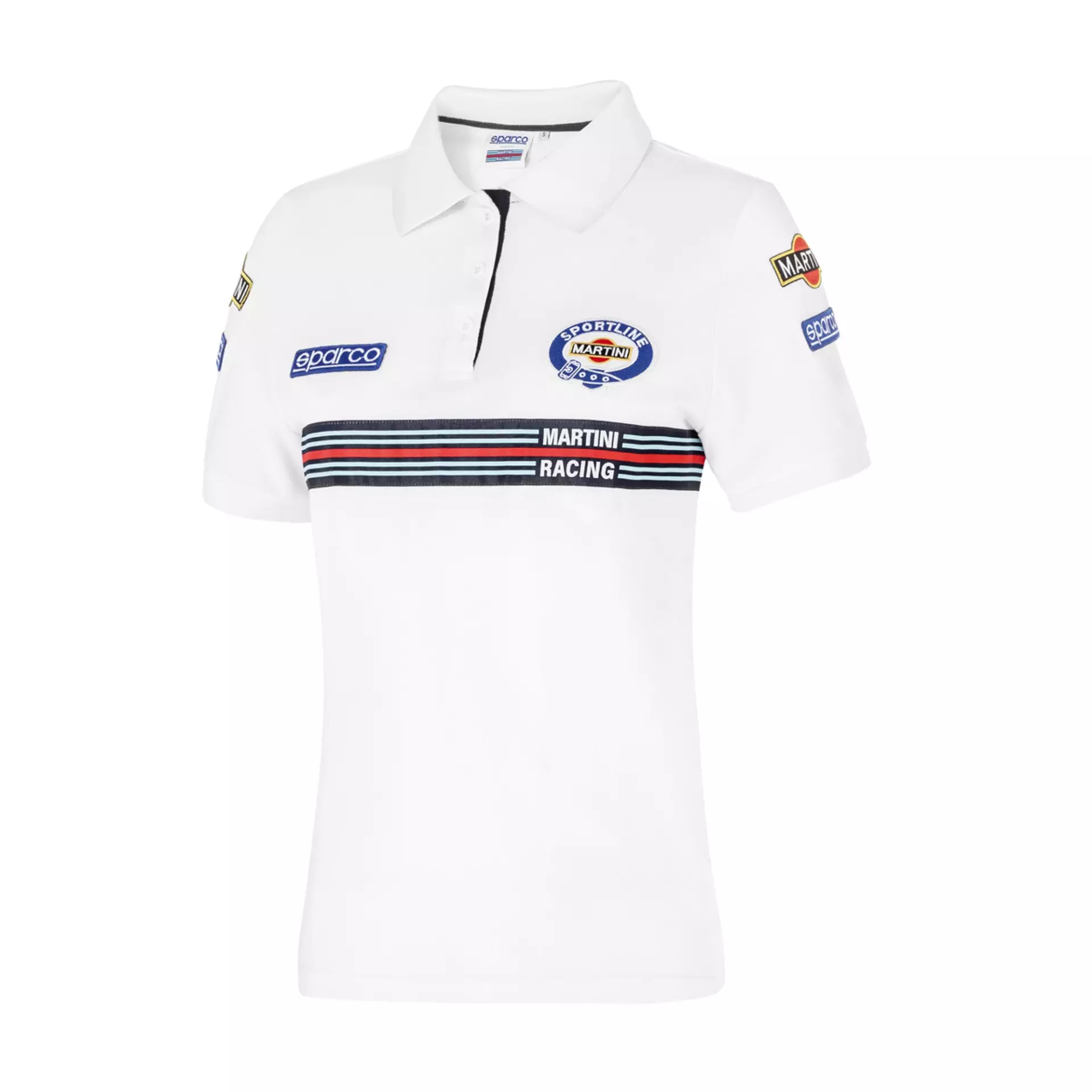 Sparco 013035MR-BI, MARTINI-R Damen Poloshirt, Weiß