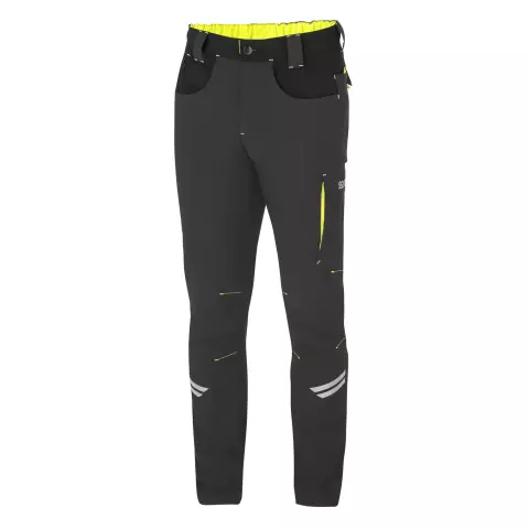 Sparco Kansas Tech Light Trousers, Dark Gray/Yellow