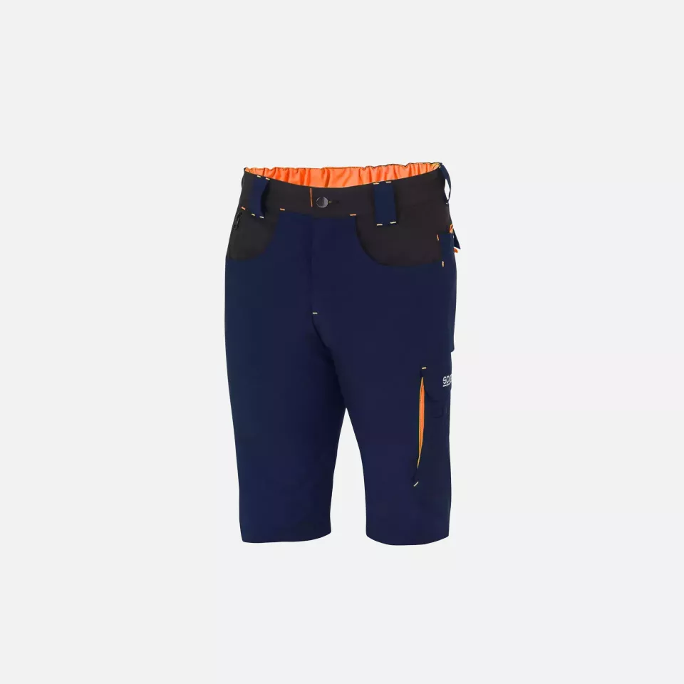 Sparco 02428BMAF, Laredo Tech Light Shorts, Navy Blue/Orange, image 1, gallery thumbnail