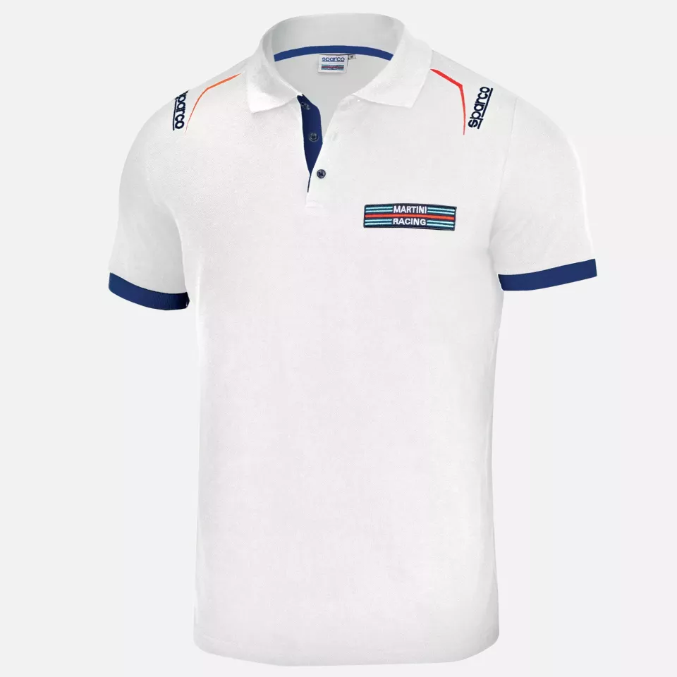 Sparco 01276MR-BI, Martini Racing Poloshirt, Weiß, image 1, gallery thumbnail