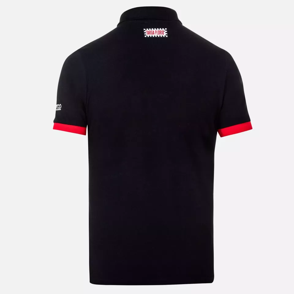 Sparco 013040TF-NRRS, Targa Florio Poloshirt, Schwarz/Rot, image 2, gallery thumbnail