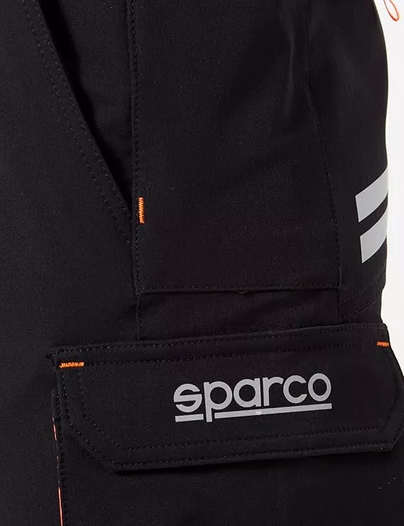 Sparco 02417NRAF, Oregon Tech Trousers, Black/Orange, image 4