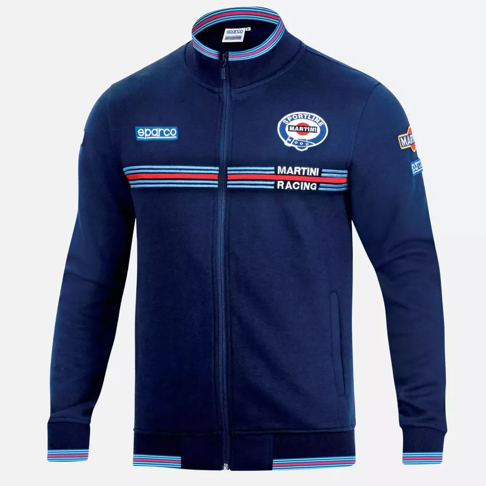 Sparco 01278MR-BM, Martini Racing Full Zip Sweatshirt, Navy Blue, image 1, gallery thumbnail