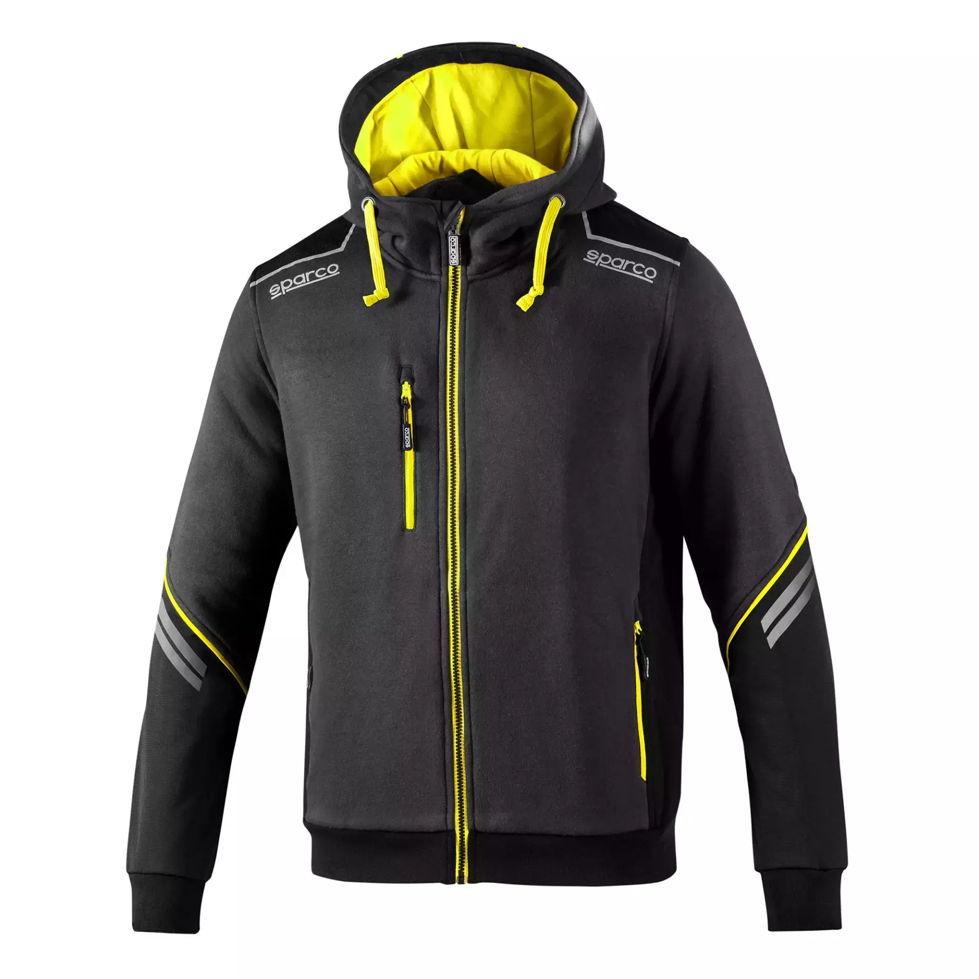 Sparco 02414GSGF, Colorado Full Zip Hooded, Dark Gray/Yellow, image 1