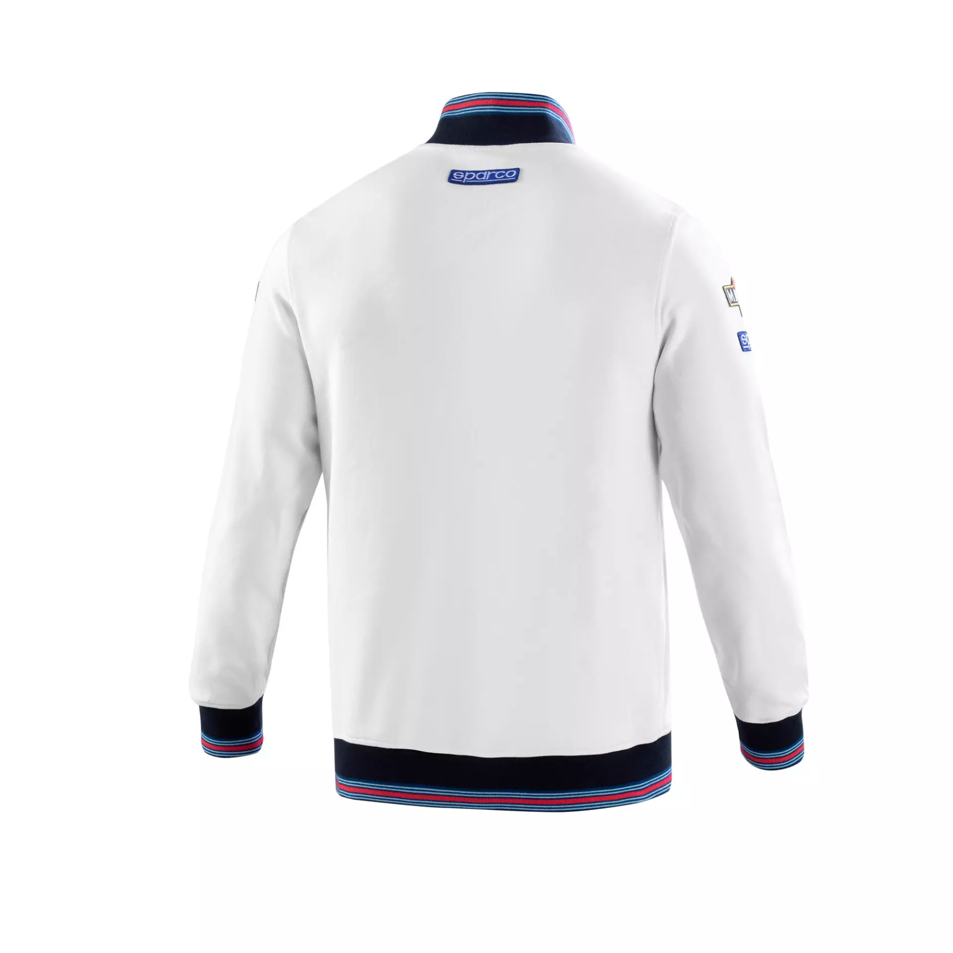 Sparco 01278MR-BI, Martini Racing Sweatshirt mit durchgehendem Reißverschluss, Weiß/Marine, image 2