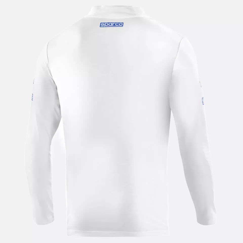 Sparco 002206MR-BI, Martini High Collar Long Sleeve Shirt, White, image 2, gallery thumbnail
