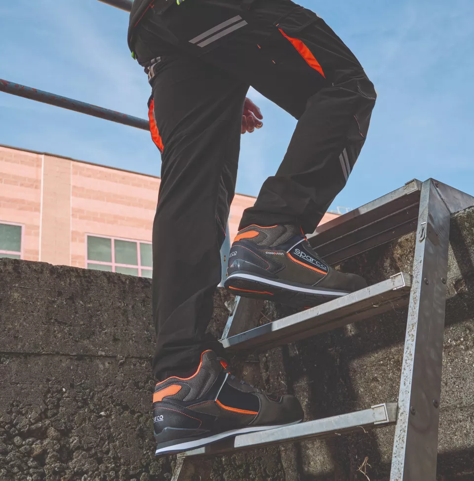 Sparco 07536GSAF, Gymkhana Acropolis Saftey Shoes ESD S3 SRC HRO, Gray/Orange, image 4, gallery thumbnail