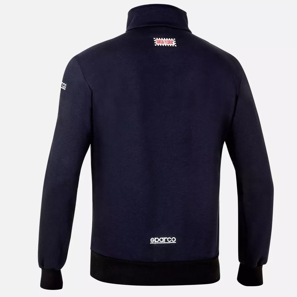 Sparco 013042TF-BM, Targa Florio Full Zip Sweatshirt, Navy Blue, image 2, gallery thumbnail