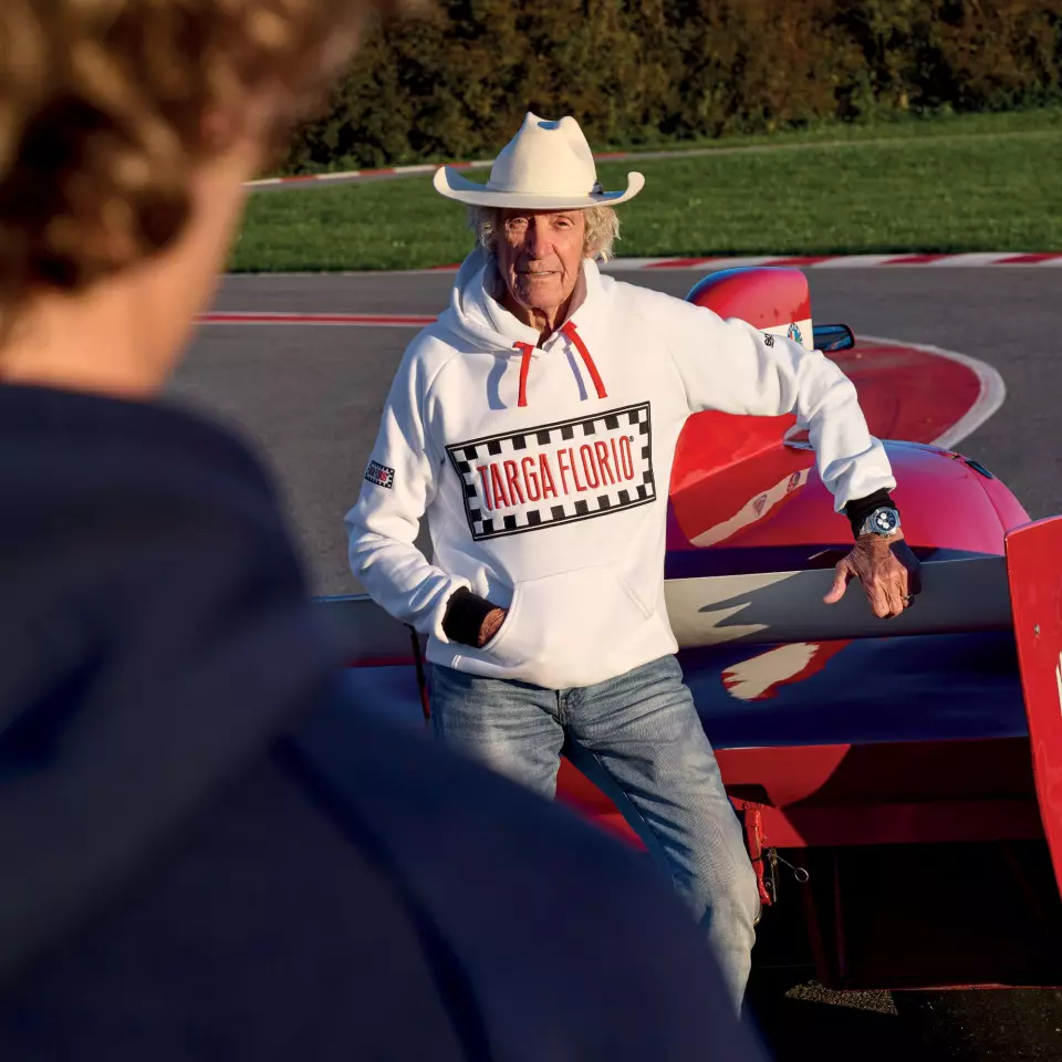 Sparco 013041TF-BI, Targa Florio Hoodie #F1, White, image 3, gallery thumbnail