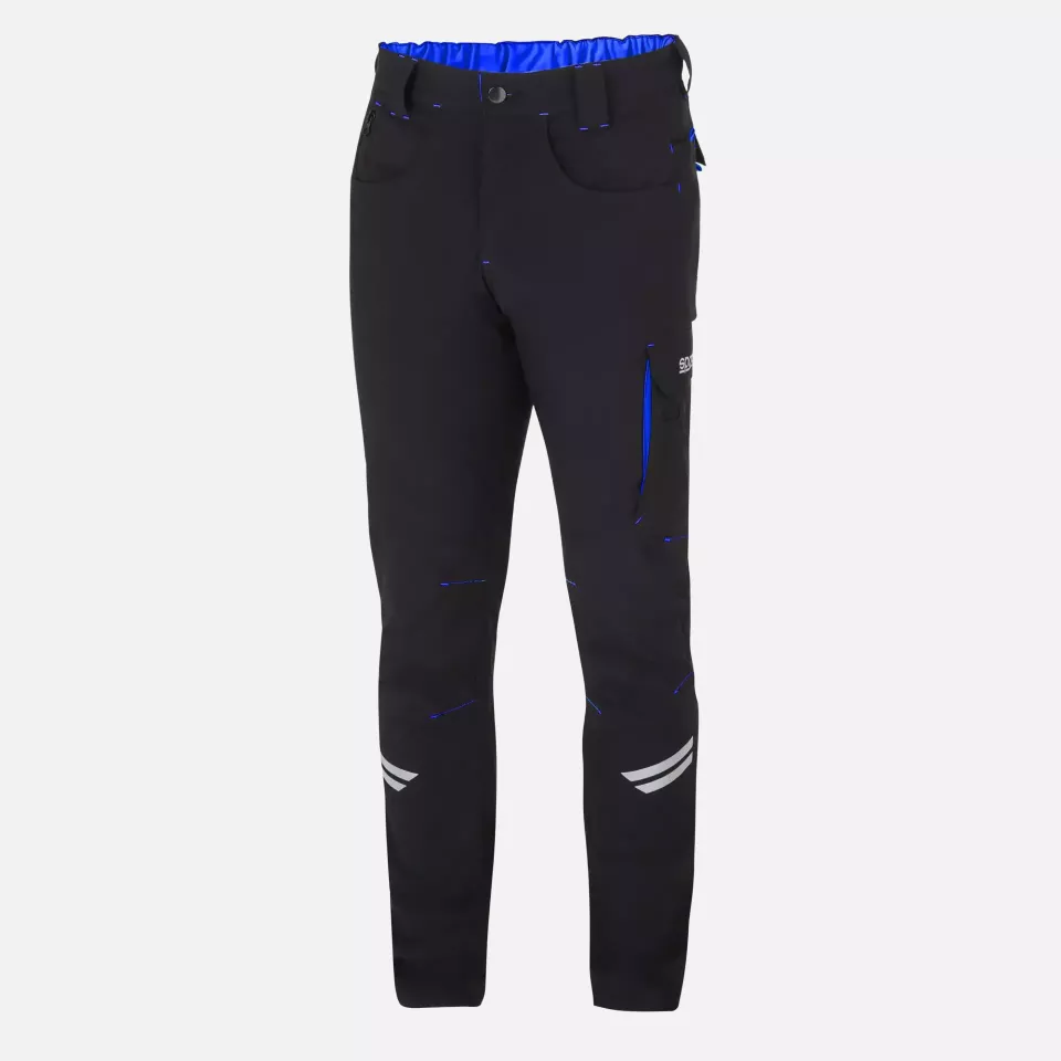 Sparco 02425NRAZ, Kansas Tech Leichte Hose, Schwarz/Blau, image 1, gallery thumbnail