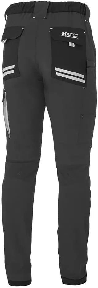 Sparco 02425NRGS, Kansas Tech Light Trousers, Black/Dark Gray, image 2