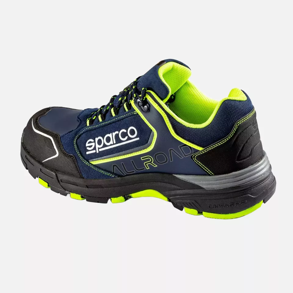 Sparco 07528BMGF, Allroad Sochi Saftey Shoes ESD S3S SR FO HRO, Navy Blue/Yellow, image 2, gallery thumbnail