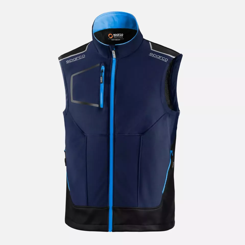 Sparco 02419BMAZ, Illinois Tech Light Vest, Navy Blue/Blue, image 1, gallery thumbnail