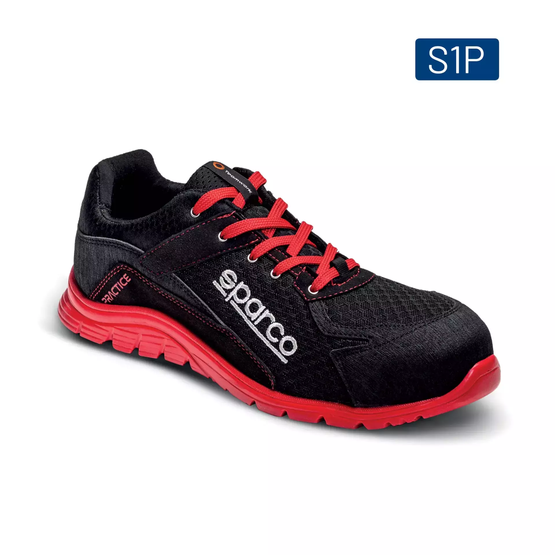 Sparco 07517NRRS, Practice Jacques Safety Shoes ESD S1P SRC, Black/Red, image 2