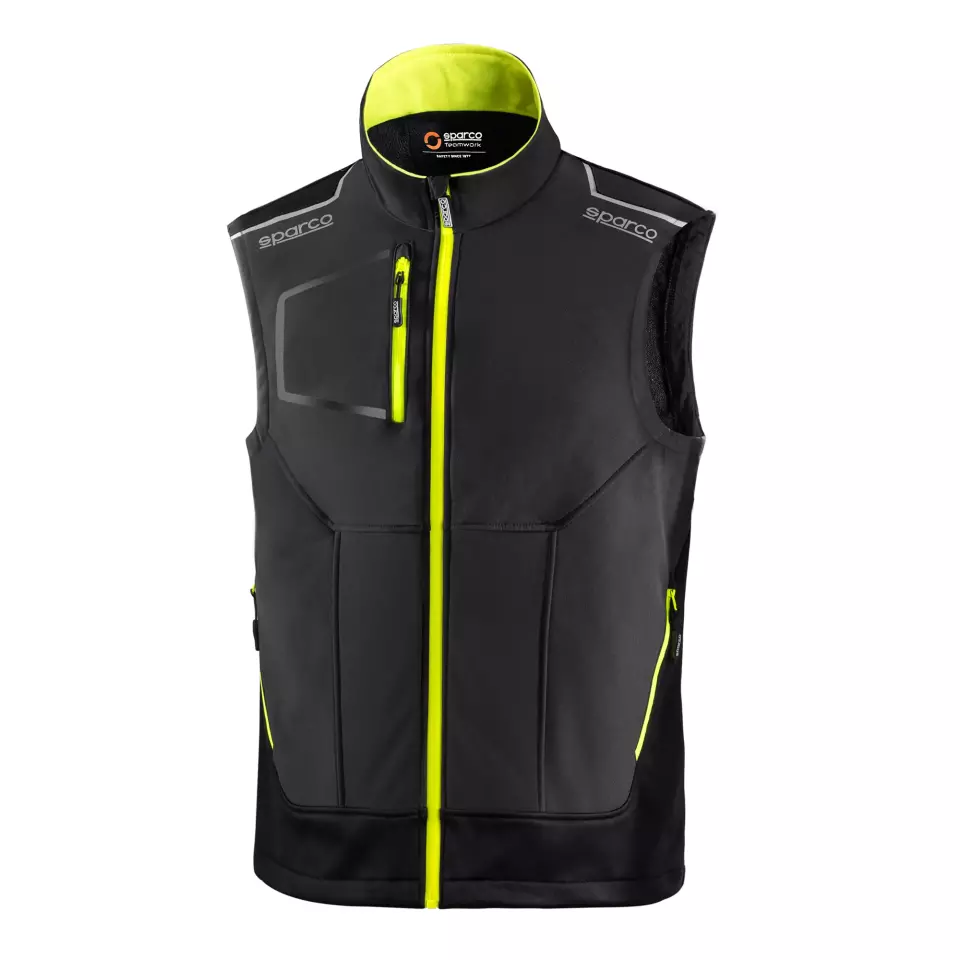 Sparco 02419GSGF, Illinois Tech Light Vest, Gray/Yellow, image 1, gallery thumbnail