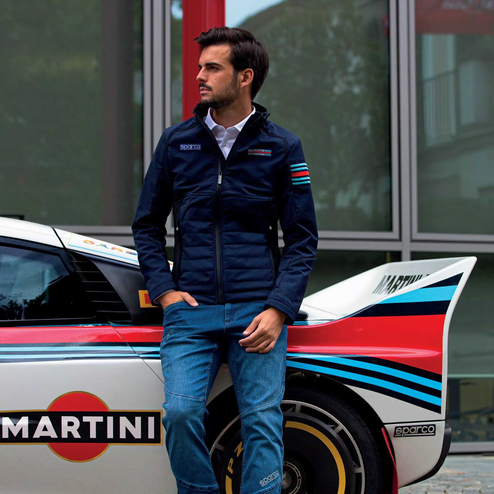 Sparco 01363MR-BM, MARTINI-R Softshell Jacket, Navy Blue, image 3