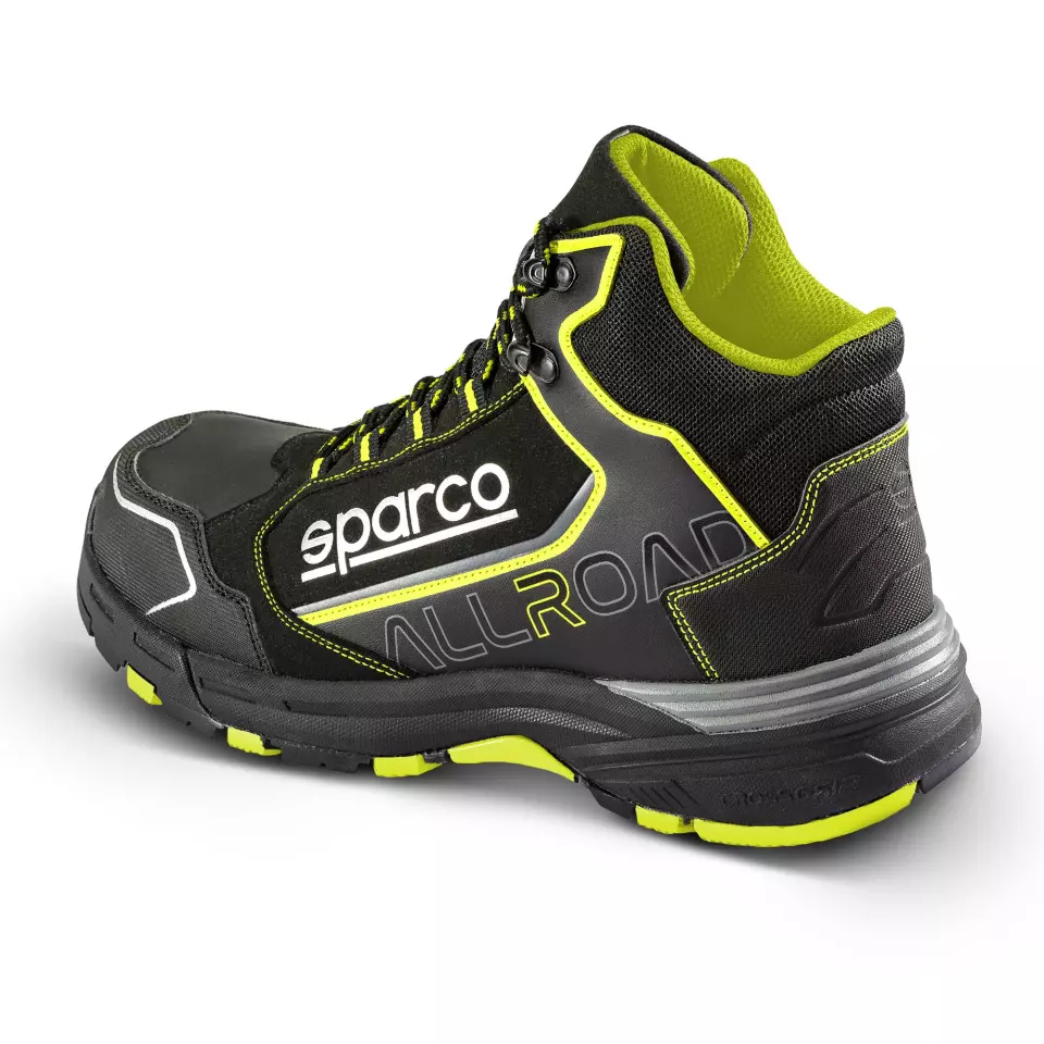Sparco 07529NRGF, Allroad Motegi Safety Shoes ESD S3S SR FO HRO, Black/Yellow, image 3, gallery thumbnail