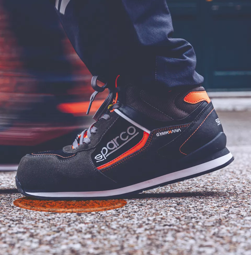 Sparco 07536GSAF, Gymkhana Acropolis Saftey Shoes ESD S3 SRC HRO, Gray/Orange, image 5, gallery thumbnail