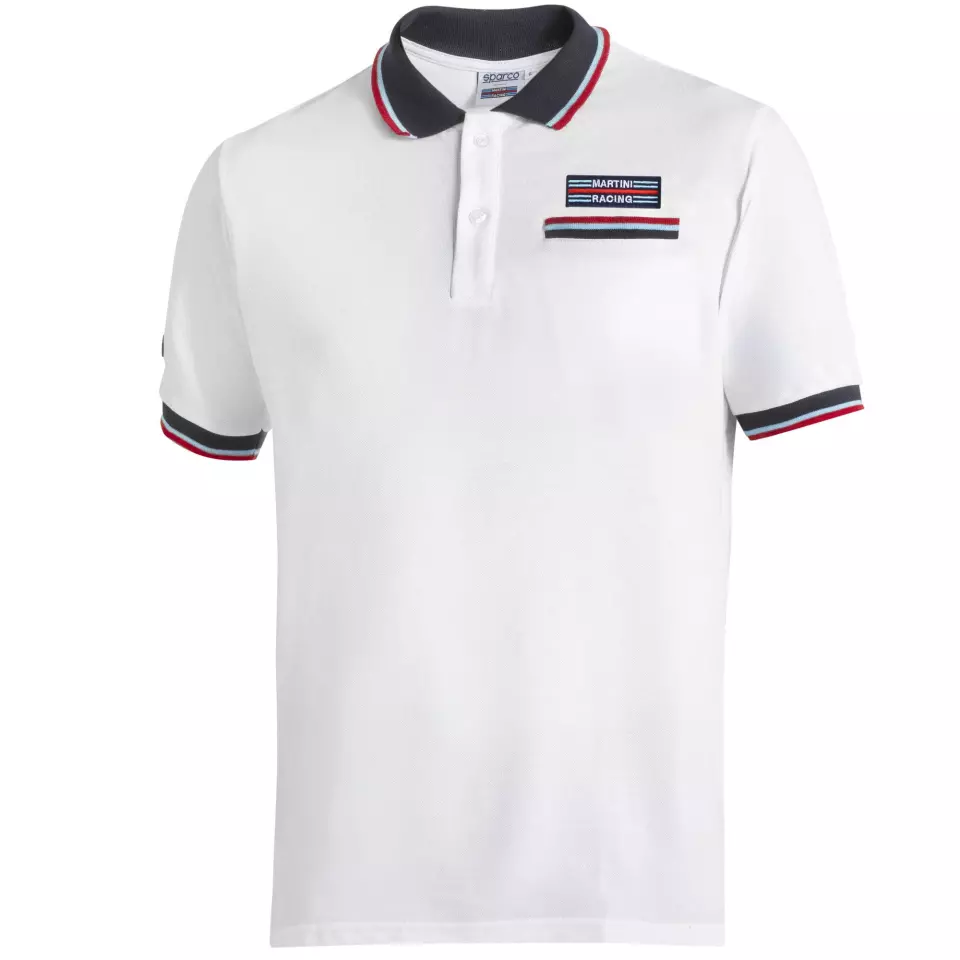 Sparco BML0009D0-W01, Martini Racing Poloshirt mit Tasche, Weiß, image 1, gallery thumbnail